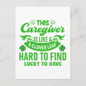 この介護者はクローバーリーフパトリックの日のようなものだ ポストカード (正面)