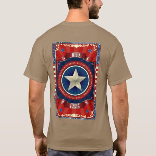 この仕事は沼地のTシャツを水切りにする Tシャツ (裏面)