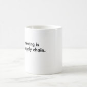 この会合はサプライチェーンから離れています コーヒーマグカップ (中央)