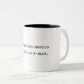 この会合は電子メールのマグあり、 ツートーンマグカップ (正面右)