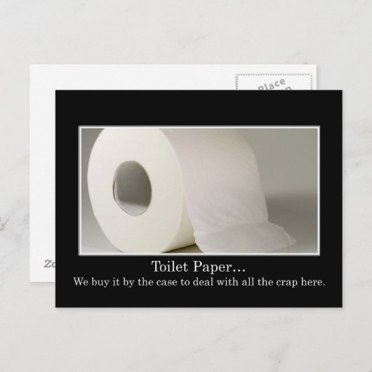 この会社はトイレの紙をたくさん使わなければならない ポストカード (正面/裏面)