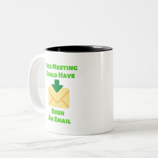 この会議は電子メールの可能性があります ツートーンマグカップ (正面左)