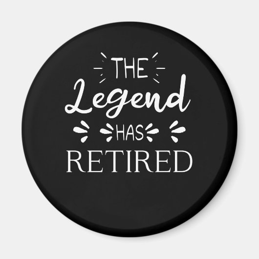 この伝説には退職した退職金男女がいる マグネット (正面)