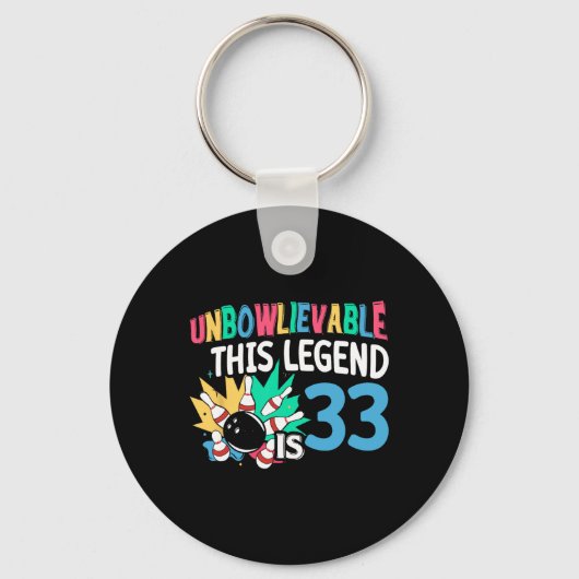 この伝説は33ボーリング33誕生 キーホルダー (正面)