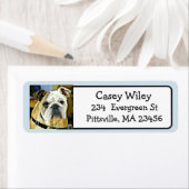 この住所 シールに犬の写真を追加 ラベル (インサイチュ)