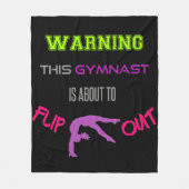 この体操警告選手は急に走り出す フリースブランケット (正面)