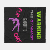 この体操警告選手は急に走り出す フリースブランケット (正面(横))