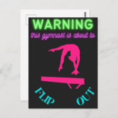 この体操警告選手は急に走り出す ポストカード (正面/裏面)