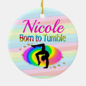 この体操選手は転げ生まれた セラミックオーナメント (裏面)