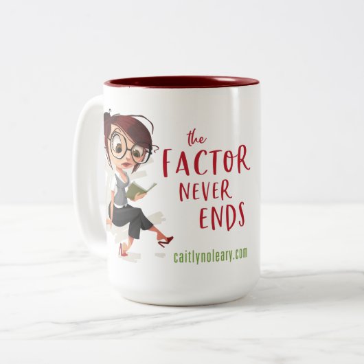 この係数は決してマグカップを終えない ツートーンマグカップ (正面左)