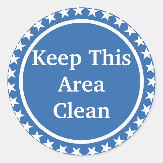 この保エリアはClean Round Stickers ラウンドシール (正面)