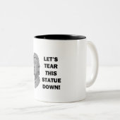 この像を下ろそう ツートーンマグカップ (正面右)