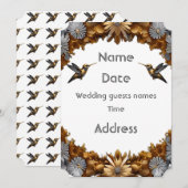 この優雅なデザイン 招待状 (正面/裏面)