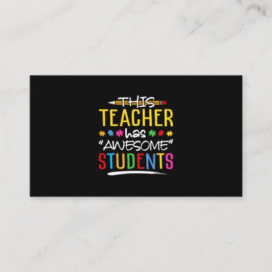 この先生には学生が素晴らしいる 名刺 (正面)