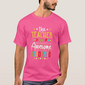 この先生は素晴らし自閉症意識を持つ Tシャツ