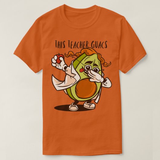 この先生グアおもしろいックスダビングアボカド先生C Tシャツ (デザイン正面)