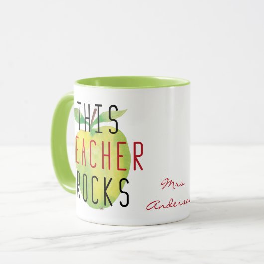 この先生岩パーソナライズされた石 マグカップ (正面左)