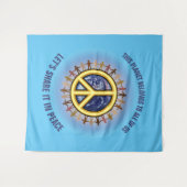 この共有を平和に導こう☮ タペストリー (正面(横))