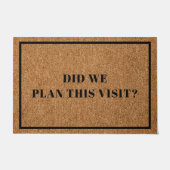 この内向的な形式での訪問を計画しおもしろいたか ドアマット (正面)