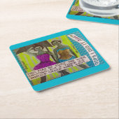 この再使用可能なコースターはちょうどワインTALKIであるかもしれません スクエアペーパーコースター (アングル)