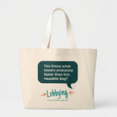 この再利用可能なトートバッグより何が良い？ ラージトートバッグ (正面)