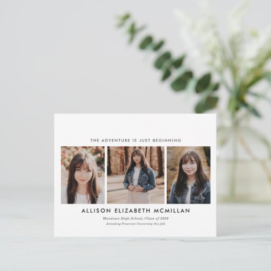 この冒険は写真の卒業を始めたばかりだ ポストカード (スタンド正面)