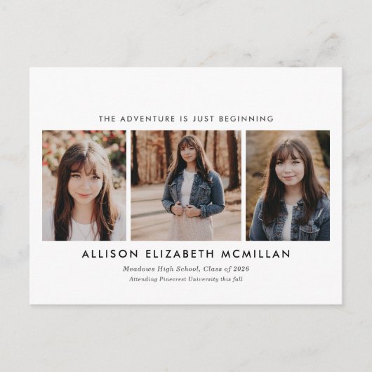 この冒険は写真の卒業を始めたばかりだ ポストカード (正面)