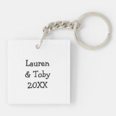 この写真お気に入りのに追加パーソナライズされたする キーホルダー (裏面)