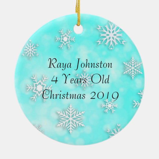 この写真に写真を追加パーソナライズされた セラミックオーナメント (裏面)