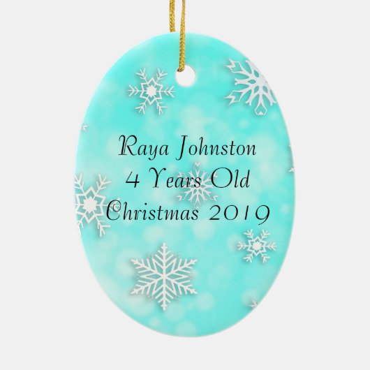 この写真に写真を追加パーソナライズされた セラミックオーナメント (裏面)