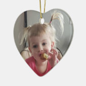 この写真に写真を追加パーソナライズされた セラミックオーナメント (左)