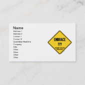 この分野のサインであなたの正気を不確実に受け入れる 名刺 (正面)