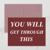 この励ましの言葉を切り抜けるだろう ポストカード (正面/裏面)