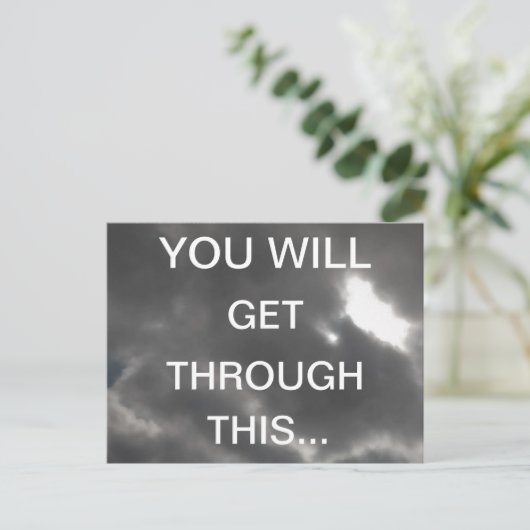 この励ましの言葉を切り抜けるだろう ポストカード (スタンド正面)