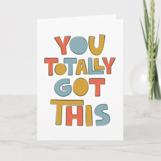 この勇気付けられる得グリーティングカード カード (正面)