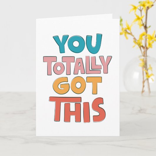 この勇気付けられる得グリーティングカード カード (黄色い花)