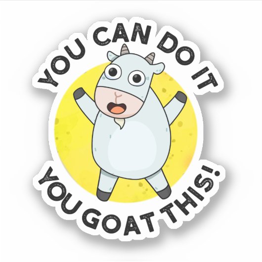 この動物のフンをヤギおもしろいで打てよ シール (正面)