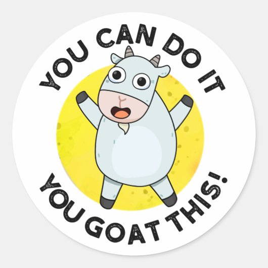 この動物のフンをヤギおもしろいで打てよ ラウンドシール (正面)