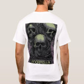 この印象的なダブルスカルで暗黒を倍増させよう Tシャツ (裏面)