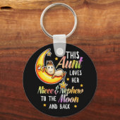 この叔母は姪の甥を月に愛している キーホルダー (正面)