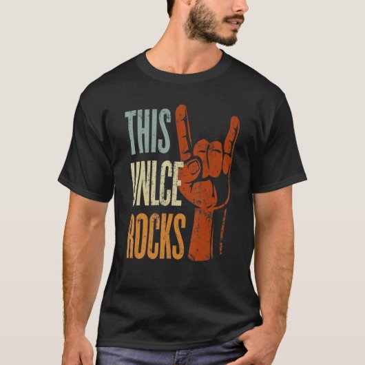 この叔父は悪魔のカッコいい角を繕う Tシャツ (正面)