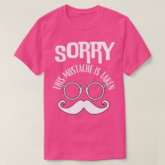 この口ひげが11つとってごめんね Tシャツ (デザイン正面)