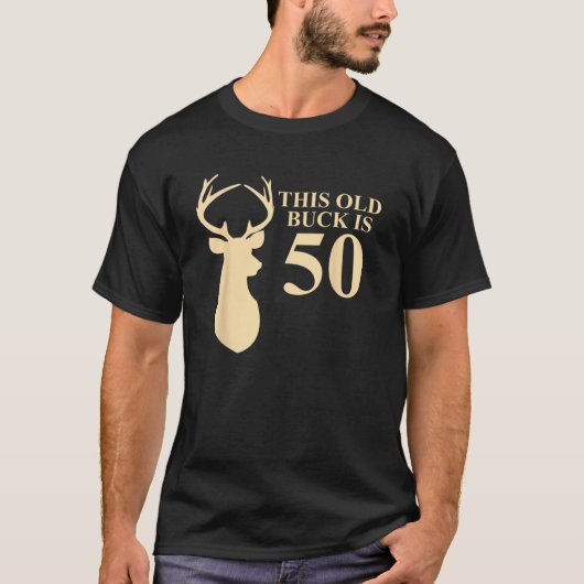 この古いバック50シャツ50歳のアニマルハンテ Tシャツ (正面)