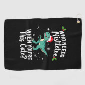 この可愛いクリスマがあなたは必要な人 ゴルフタオル (横)