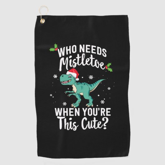 この可愛いクリスマがあなたは必要な人 ゴルフタオル (正面)