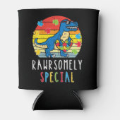 この可愛いトレックス・ディノRawrsomely特別Tシャツを手に入れる 缶クーラー (正面)