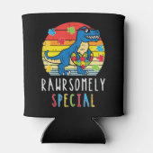 この可愛いトレックス・ディノRawrsomely特別Tシャツを手に入れる 缶クーラー (裏面)