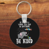 この可愛い世界を手に入れ可愛いゾウTu キーホルダー (正面)