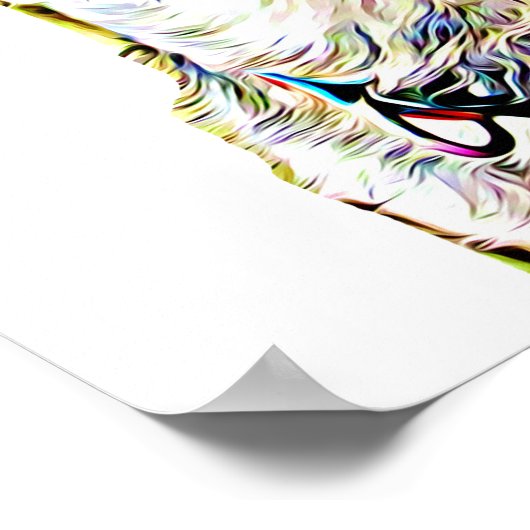 この可愛い犬のポスターをテキストでカスタマイズ ポスター (角)