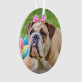 この可愛い犬の写真と名前を追加する オーナメント (正面)